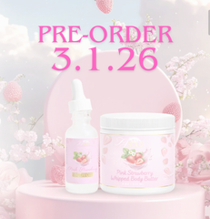 EXCLUSIVE PINK STRAWBERRY MOTHER'S DAY SET 10 OZ + 2OZ BODY OIL